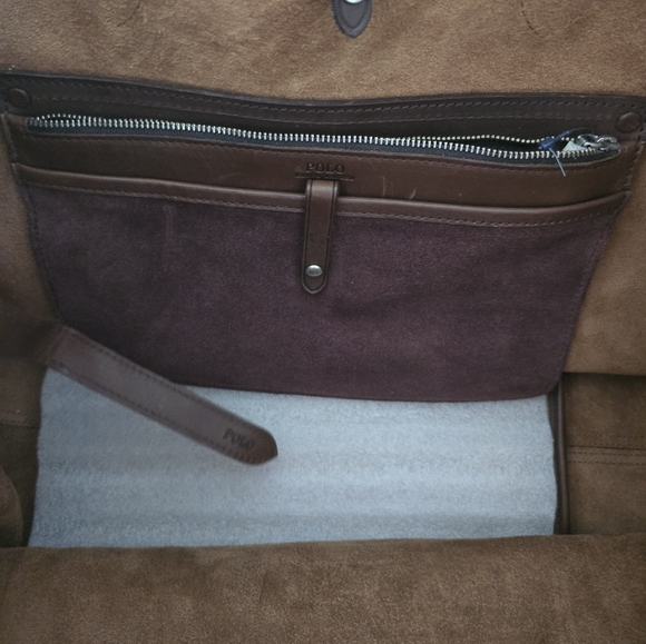 RARE Polo Ralph Lauren Concho Leather Large Bellport Tote Bag NEW - Picture 10 of 11